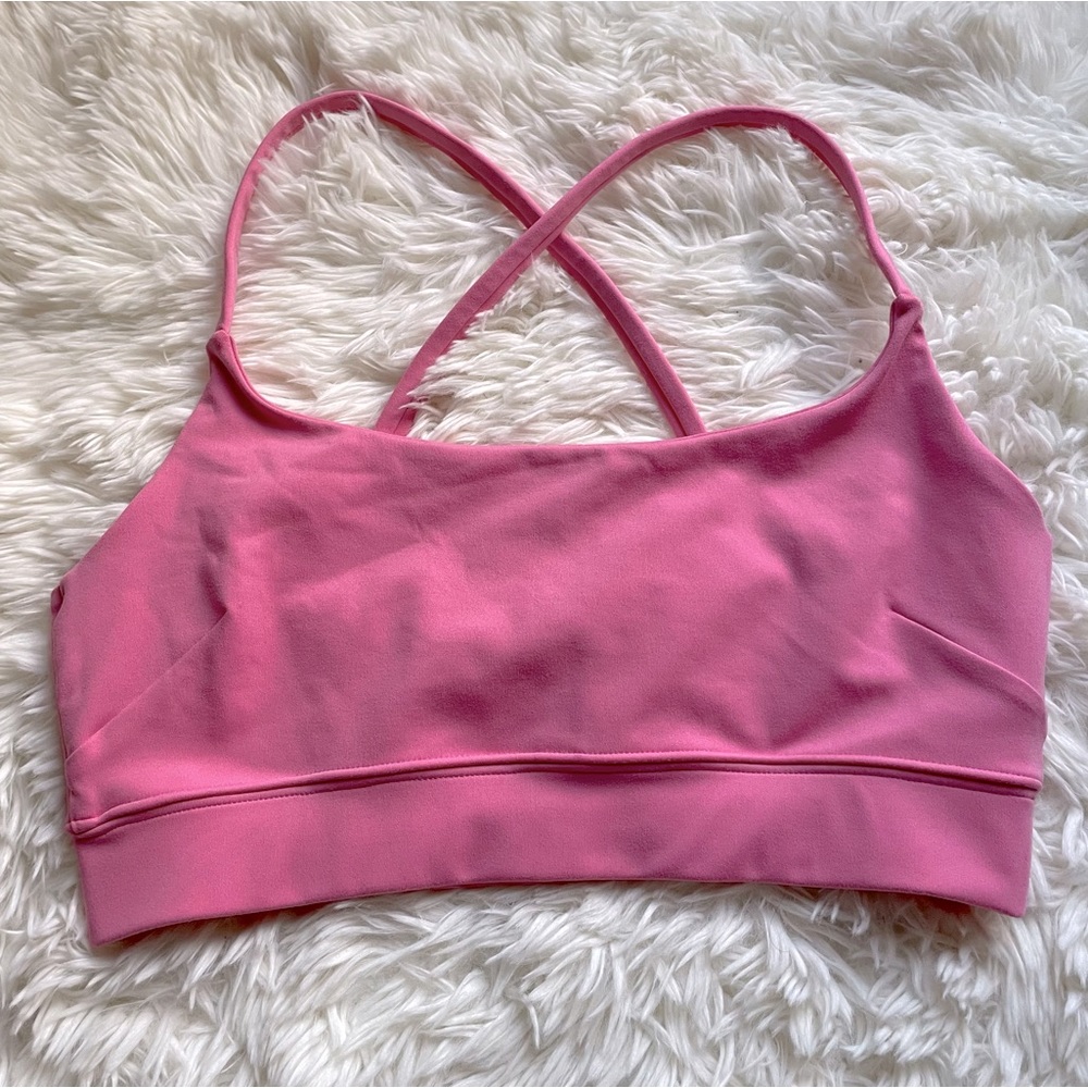 Carbon38 Pink Twist Back Sports Bra M - Picture 2 of 5